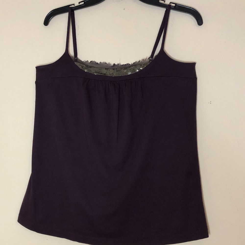 LAST CHANCE! Ann Taylor Plum/Aubergine/Purple Sequin Camisole/Top